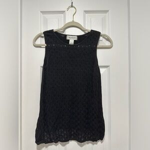 Alfani Black Lace Silk Tank Top